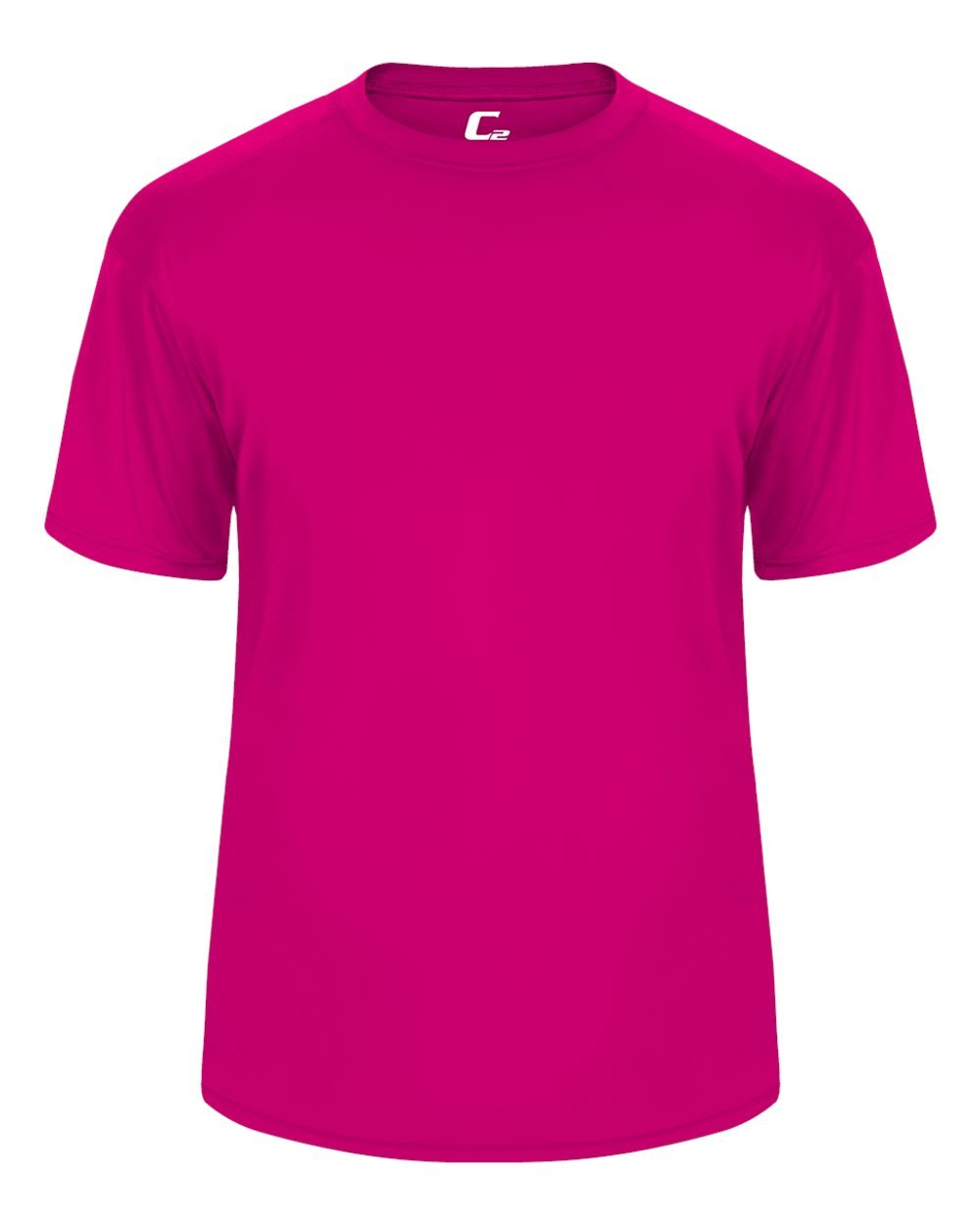 Badger Sport C2 Hot Pink Youth XL Short Sleeve Wicking Tee