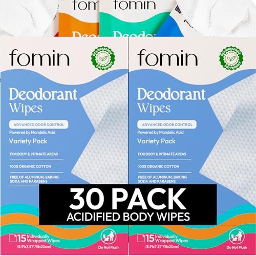 FOMIN Acidified Travel Deodorant Wipes F
