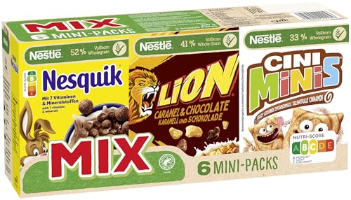 Nestlé Mix Cerealien Mini Packs, 6 Stück, 1er Pack (1x200g à 4x30g, 2x40g)