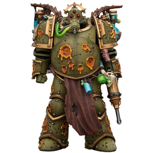 Image of JOYTOY Warhammer 40,000 1 /18 Action Figure Death Guard Tallyman and Biologus Putrifier-2PCS Collection Model Pre-Order