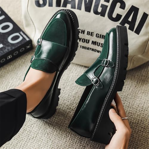 Slip on Shoes for Men, Casual Mens Loafers, Penny Loafers Dress Shoes, Monk Strap PU Leather Shoes, Pointed Toe, Non Slip Rubber4