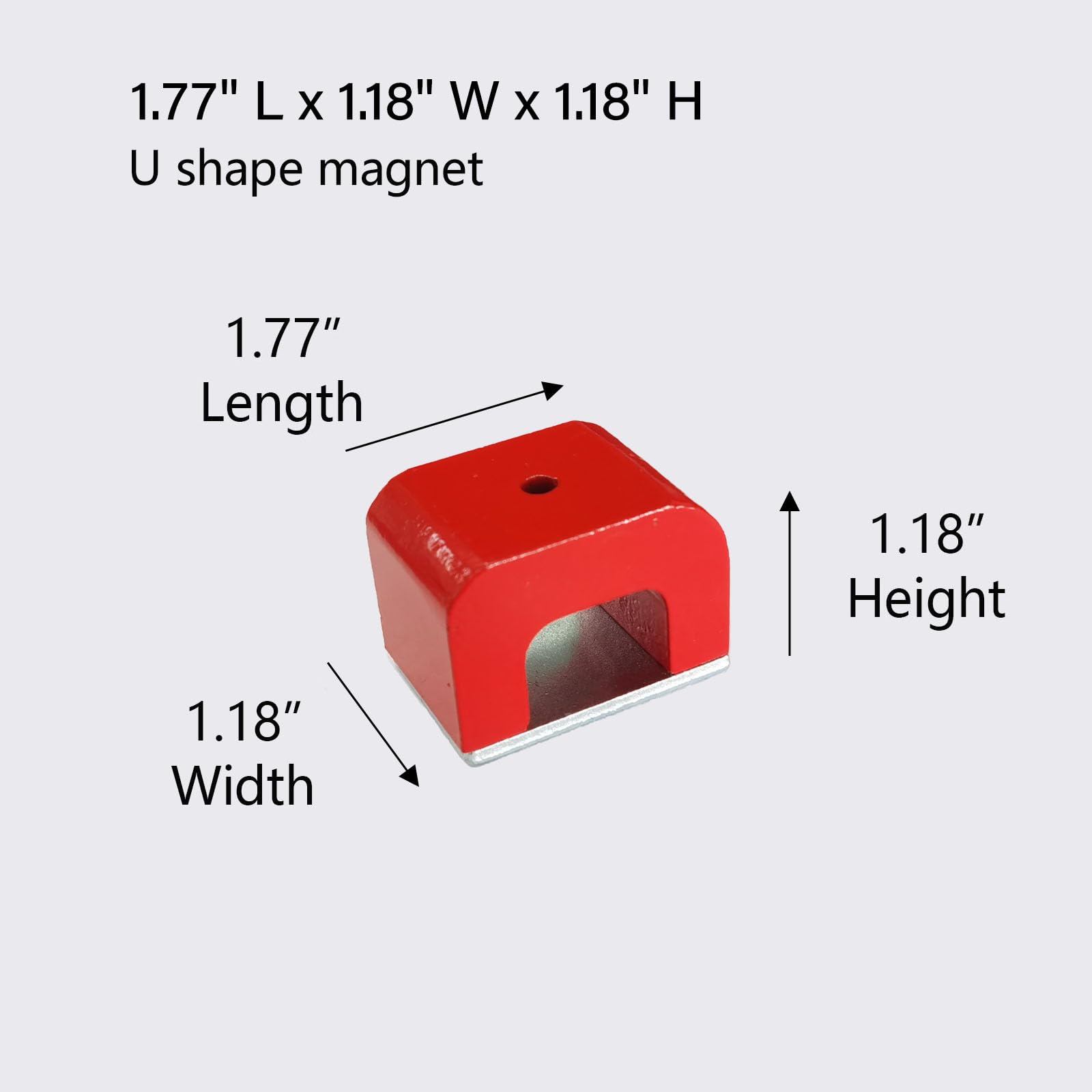1.77" Strong Horseshoe Alnico Magnets, Red Cast Horseshoe Magnet with Keeper,U Shaped Magnet for Education,30 lbs Heavy-Duty Alnico Powerful Nail Polish Magnets — Amazon image 2