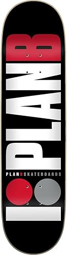 Miniatura 2 de Plan B Skateboards Team - Tabla de skate roja, 8 x 31.85 pulgadas, con cinta de agarre negra mágica negra, paquete de 2 artículos