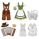 VIELSEITIG VERWENDBAR: Diese Metallstanzschablone für Oktoberfestkostüme kann in verschiedenen Szenen verwendet werden, nicht nur zum Dekorieren von Fotoalben, sondern auch für Geschenkboxen, Grußkarten usw. Auch für eine Vielzahl von Maldesigns und -themen erhältlich.