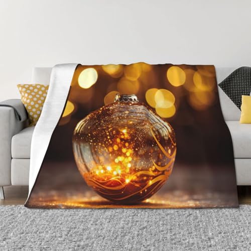 Couverture légère boules de Noël pour éviter les frissons sur le canapé
