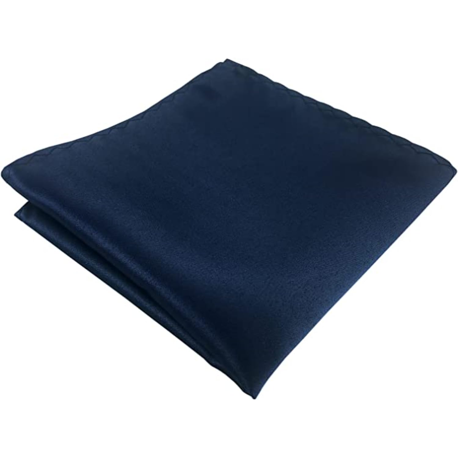 voici France Men's Pocket Square handkerchief soiled and Paisley Self-Design Satin Free Size (Navy)-picture-10