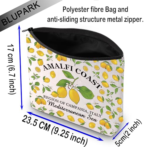 Italy Lemons Cosmetic Bag South Italy Gift Amalfi Coast Travel Makeup Bag Romantic Travel Souvenir Gift (Amalfi Coast) - Image 2