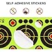 GearOZ Bull's-Eye Splatter Target Stickers, 3 Inch Reactive Shooting Paper Targets, 25 Sheets/Pack Adhesive Shooting Targets with Yellow Impact for Range BB Pellet Gun Airsoft Rifle Shooting Practice