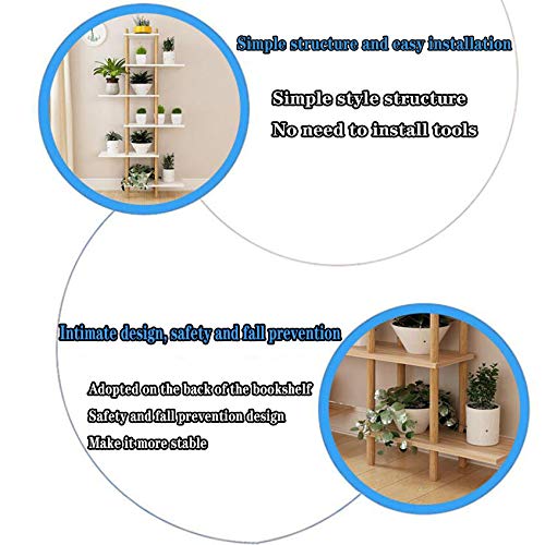Soporte para plantas de madera exterior e interior estante para macetas 7