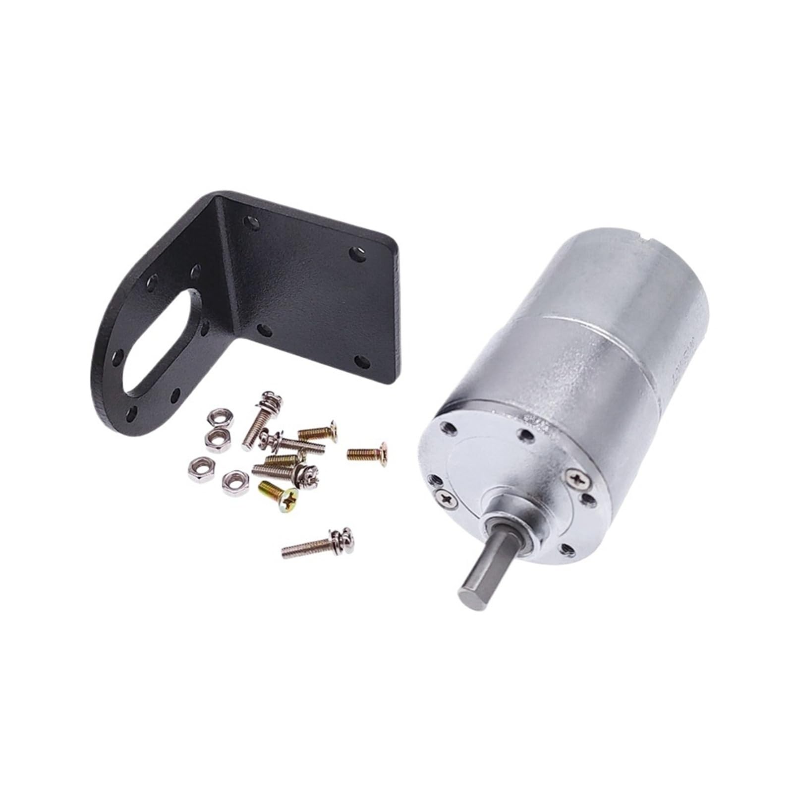 HCVYQMMJ 24V 12V DC Motor with Mounting Bracket High Torque GB37RG Eccentric Shaft Gear Motor+Motor Holder(15RPM-12V)