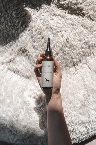 Ohrreiniger für Hunde - löst Verschmutzungen und lindert Juckreiz, mit Mikrosilber und Zink, vegan, OHR-REINIGER von LILA LOVES IT, 100 ml