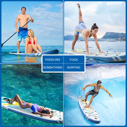 Inflatable Stand Up Paddle Board (6 Inches Thick) With Premium Sup Accessories, Adjustable Paddle, Wide Stance, Non-Slip Comfort Deck For Youth & Adults #TOP6