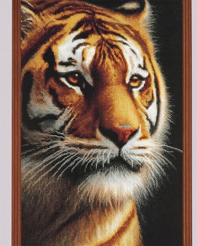 Kit de perlage créatif portrait de tigre broderie point de croix pour débutants