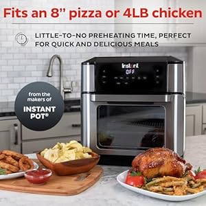 Instant 140-3000-01 Vortex Plus Quart 7-in-1 Multi-Use Air Fryer, 10QT, Silver,Black Instant 140 3000 01 Vortex Plus Quart 7 in 1 Multi Use Air Fryer 10QT SilverBlack