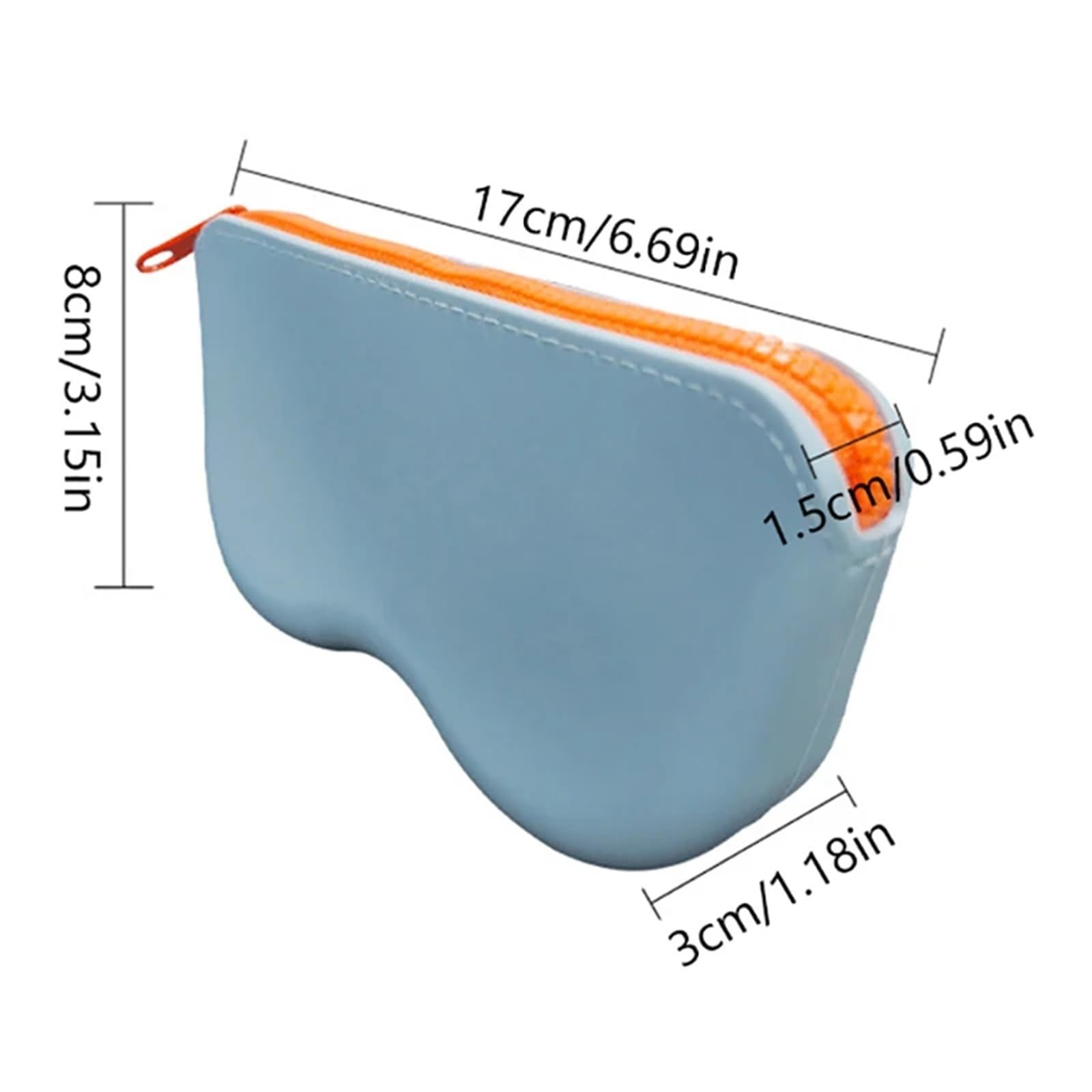 Custodia for occhiali da 2 pezzi morbida for con cerniera in silicone Borsa impermeabile for cosmetici for monete for donne e ragazze Per Riporre Gli Occhiali