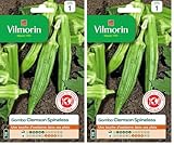 Vilmorin - Gombo Clems spineless - Saveur Venue d'Afrique Proche de l'aubergine- légume ou Condiment - Forme Pointue et hexagonale (Lot de 2)