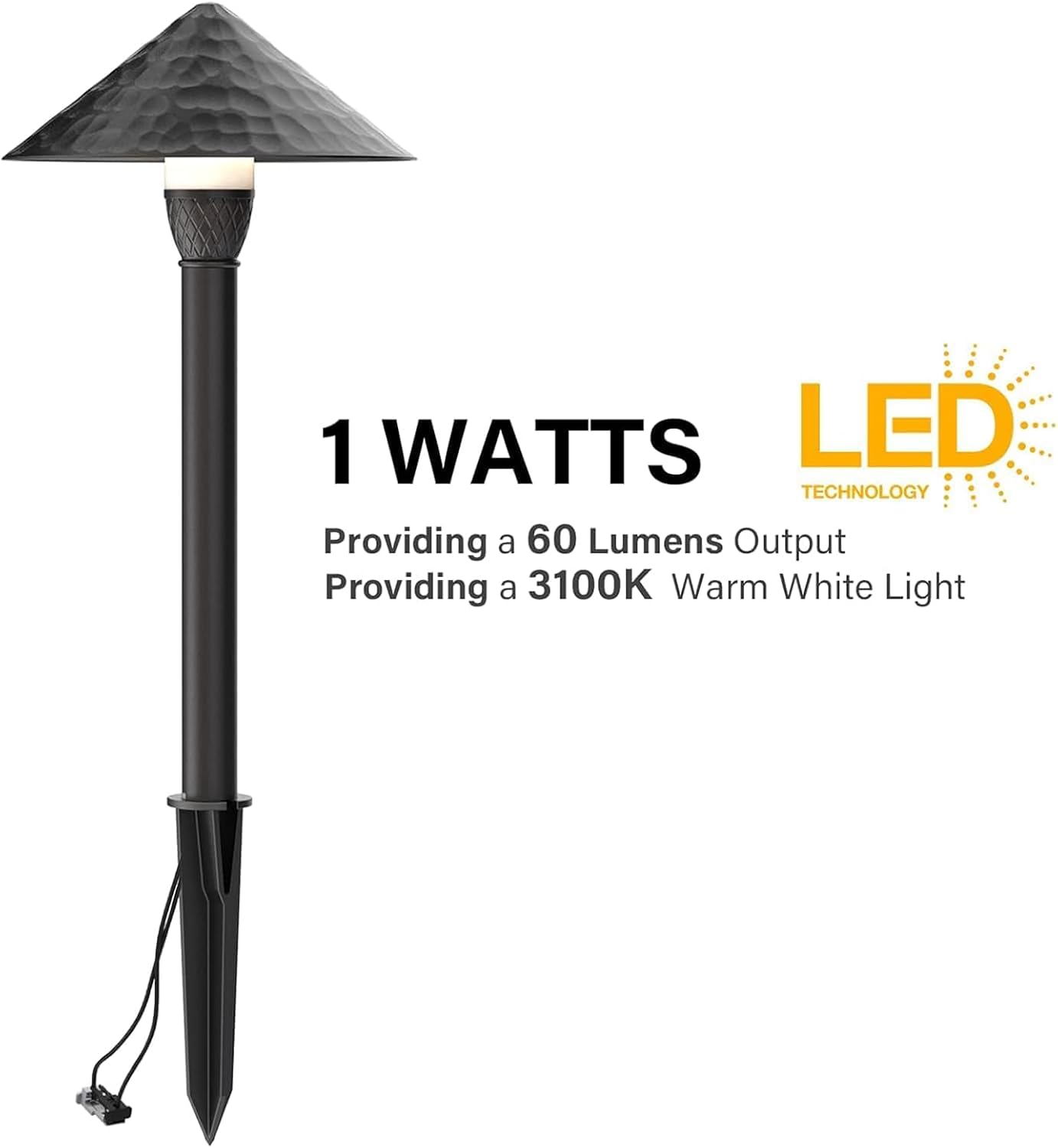 Malibu C LED Low Voltage Landscape Lighting, Pathway Lights Dual Use 1 Watt Non-Corrosive Metal Garden Light for Driveway, Yard, Lawn, Pathway, Garden 8406-9111-01
