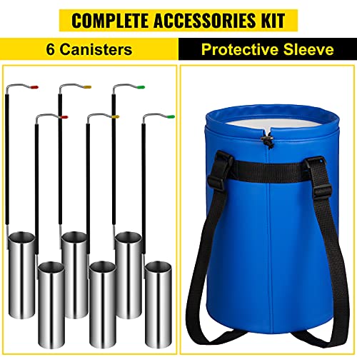 Bestequip Liquid Nitrogen Tank 6L Aluminum Alloy Liquid Nitrogen Dewar Static Cryogenic Container Liquid Nitrogen Container With 6 Canisters And Carry Bag (6L) #TOP6