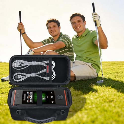 Image of Elonbo Carrying Case for Bushnell Golf Wingman HD GPS Speaker, Black | Golf GPS Speaker and Handheld GPS Rangefinder Hard Travel Bag, with Mesh Pocket Handle Double Zipper, for Protective Storage
