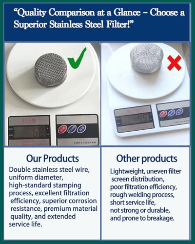 Image of (2-Pack) 181072 1 inch NPT Thread Double-Layer Stainless Steel Pump Inlet Strainer Screen Filter Compatible with Graco 695, 795, 1095, 1595, 3900, 5900, 750, 1000, 1500 Airless Paint Sprayer