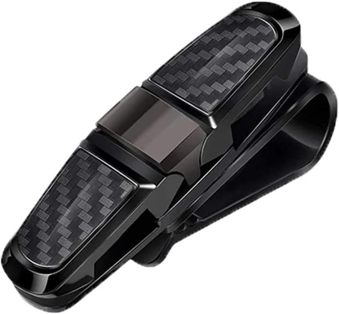 DuanRQ Multifunctional Car Sun Visor Organizer for FIAT Panda 2020-2024, Sunglasses Clip Holder Eyewear Case for Glasses Ticket Clamp Fastener Accessories,grey/C