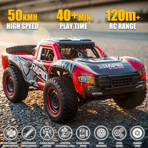 Image of Rc Cars 1:14 Scale 4WD All Terrain Off-Road RC Trophy Truck 30 MPH