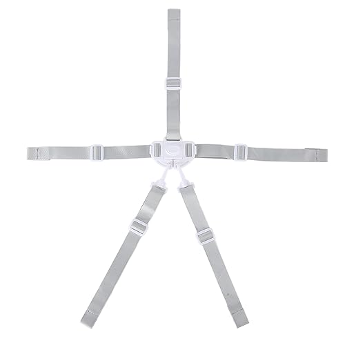 Miniatura 9 de Cinturón de seguridad para bebé de 5 puntos, correas de repuesto universales ajustables para silla alta, material resistente y cómodo para silla de