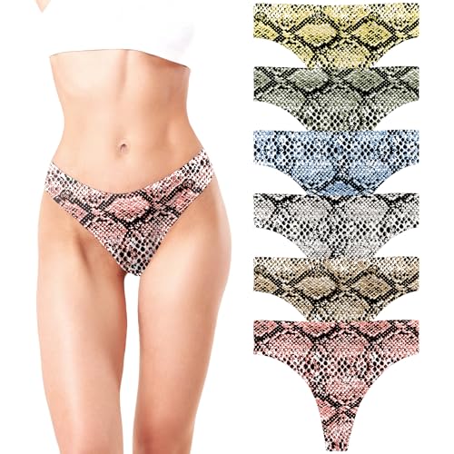 Sexy Basics Women's Sport Thong | 6 & 12 Pack | Hi Waisted Ultra Soft Seamless Any Wear Bikini Underwear