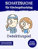 schatzsuche kindergeburtstag  Schatzsuche für Kindergeburtstag Detektivspiel: Schnitzeljagd für Grundschüler (Kindergeburtstagsspiele)