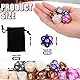 Unvtap Polyedrische Würfel Set 6 x 7 (42 Stück) FarbSpielwürfel mit 6 Samtbeutel, Pokerwürfel Tischspiel Würfel, Polyedrische Würfel Brettspiel Kartenspiel Partyspiele Kinder Spiele Tischkartenspiele