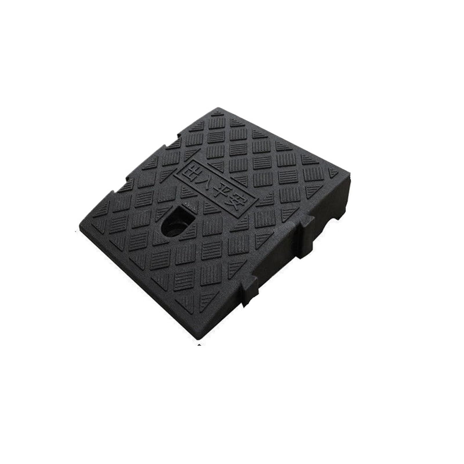 L6NqIAG Caravan Wheel Chocks Car Driveway Ramp Kit 7/11/13cm Height Non-Slip Wheel Chock Heavy Duty Threshold Ramps for Vehicle Maintenance(Black-25x27x7cm)