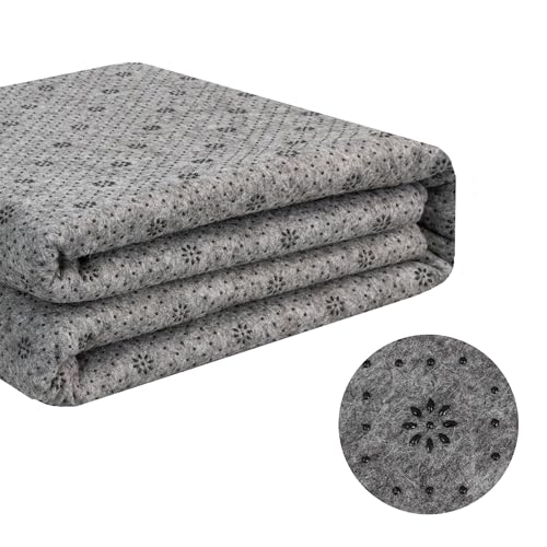 Image of 80 inchx 80 inch Non Slip Rug Backing pad tufting Cloth for Tufting Gun,Thick Carpet Edging Fabric with Plum Blossom Pattern for DIY Crafts