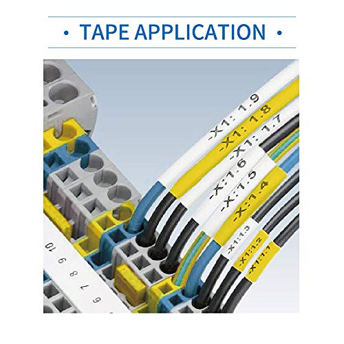 Fesjoy Fita adesiva de substituição de tubo termorretrátil para impressão de fita adesiva preta em b