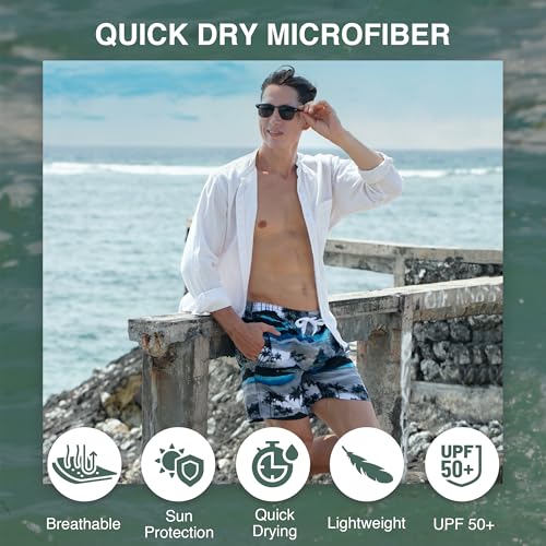 Image of Kanu Surf Men's Big Viper Extended Size Stripe Swim Trunk