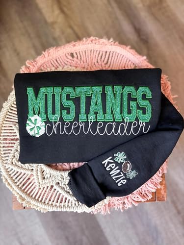 Custom Cheer Sweatshirt with Name – Personalized Embroidered Cheerleader Pullover, Glitter Cheer Crewneck, Custom Team Spirit Apparel, Gift for Cheerleaders or Coaches Multi2