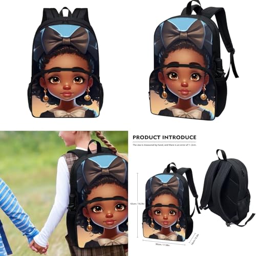 Black Magic Girl School Backpacks for Girls 10-12 Elementary Primary Middle School Bags for Teens Childs Bookbags Cute Book Bags Gifts Mochilas para Niñas de 6 7 8 9 10 Años2