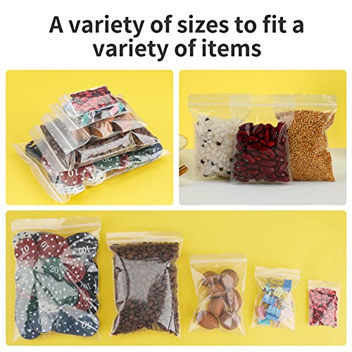 Bolsas resellables reutilizables de plástico transparente con mini cierre hermético de cremallera 5