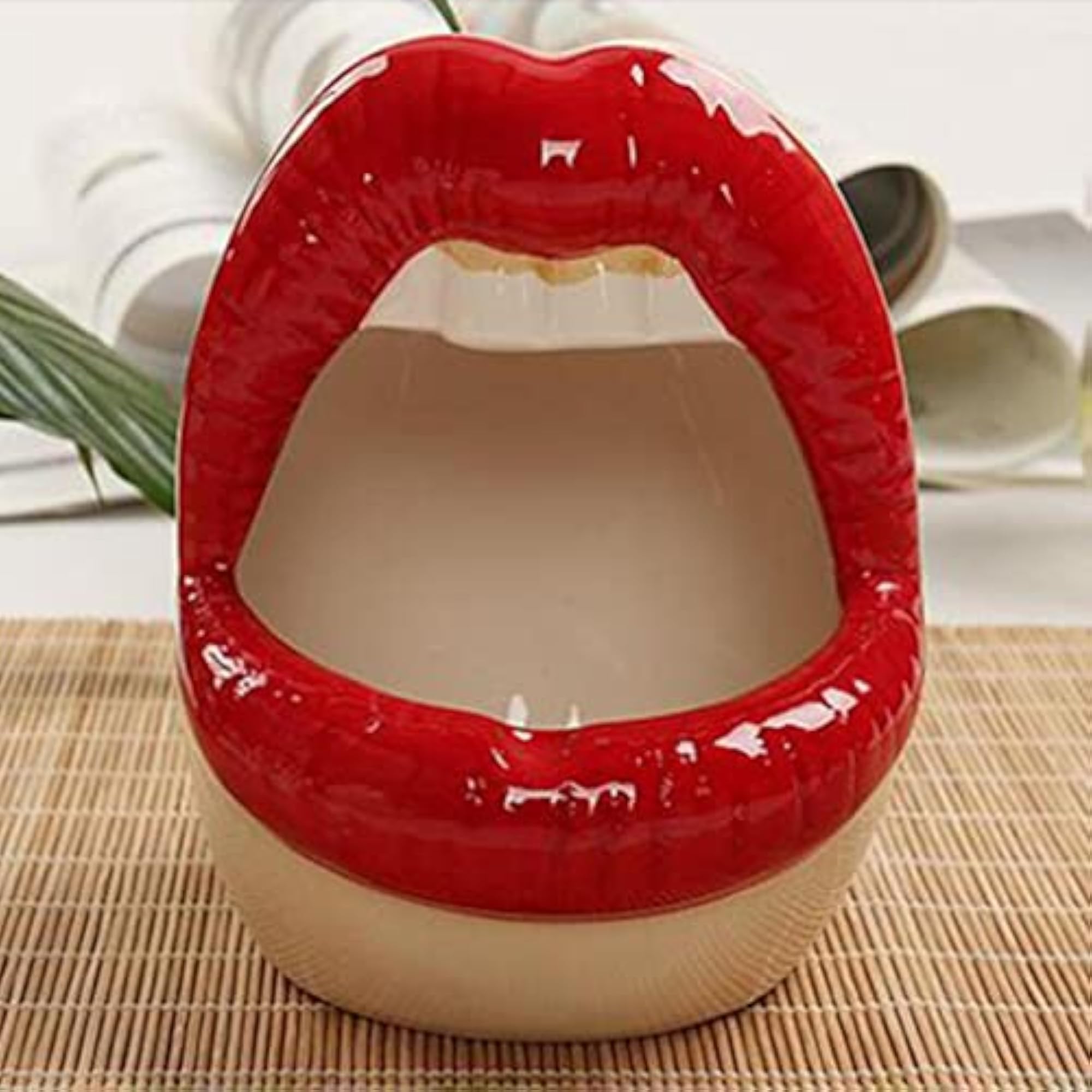 Lips Cigar Ashtray, Ceramic Design for Boyfriend Gift