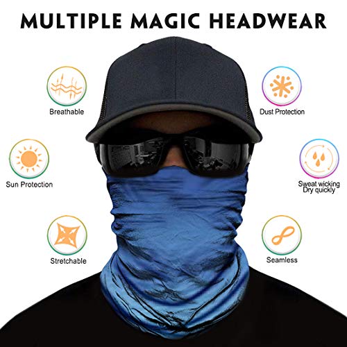 Image of Venswell Neck Gaiter Face Mask Men Women,Seamless Bandana Rave Face Cover Scarf Mask,Balaclava,Headband, Head Wrap,Headwear