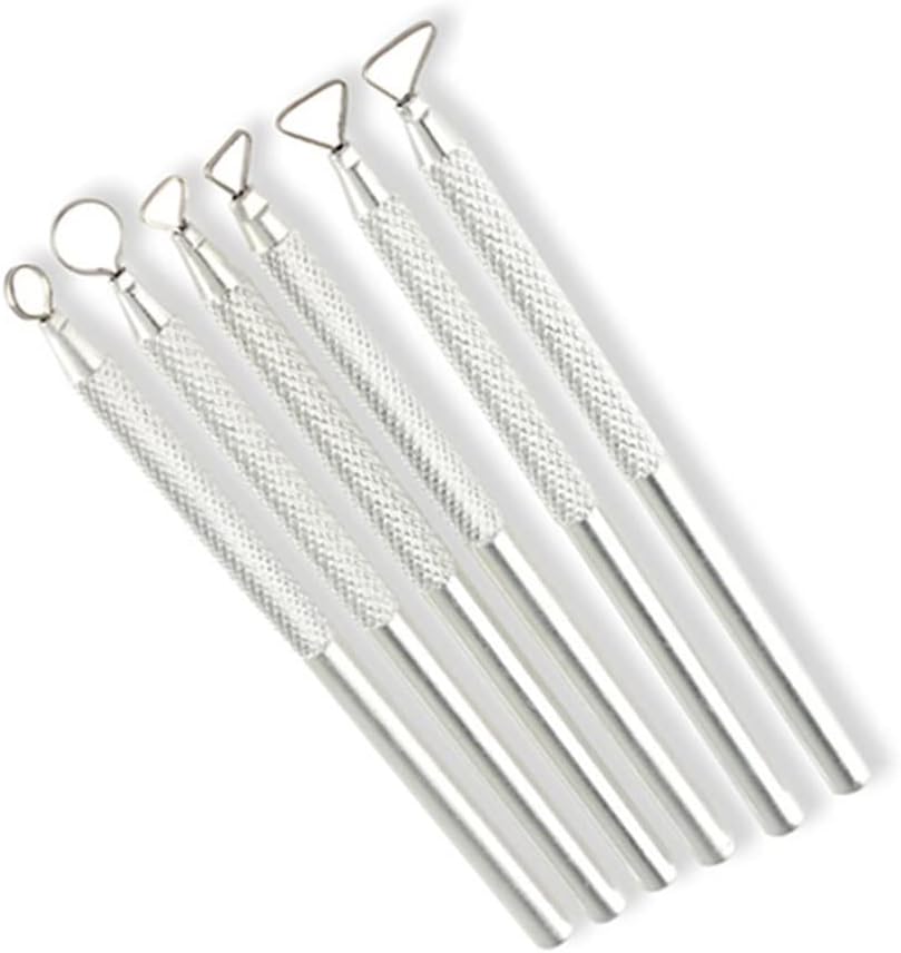 6 Pcs Polymer Clay Tools Pottery Ceramics Ribbon Sculpting Set Sculpture Caving Scraper (As Show Fits All)