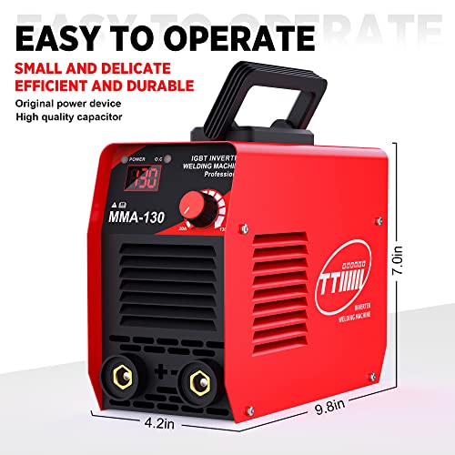 Ttiiiiii Stick Welder, Welding Machine 130Amp 110V Plug Igbt Inverter Arc Welder With Lcd Display Portable Welder Machine Efficient For 3/32''-1/8'' Welding Rod #TOP1