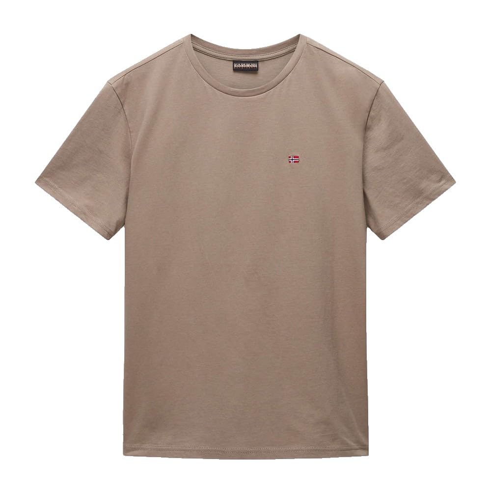 Napapijri Men's Beige T-Shirt Uomo Salis Ss Sum Np0a4h8d N1t1 Fallen Rock