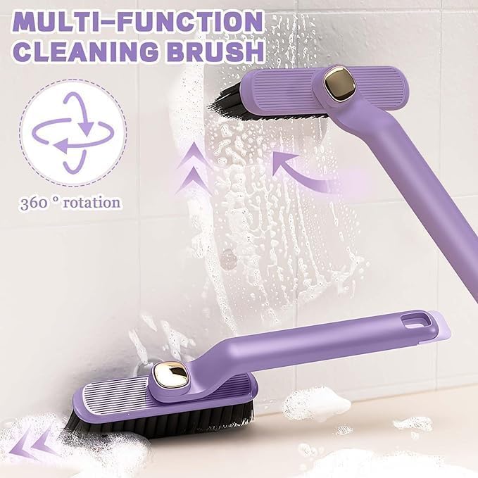 A4SHOP 360° Rotating Crevice Cleaning Brush – Multi-Function Hard Bristle Scrubber for Bathroom, Kitchen and Household – Flexible Gap Cleaner Tool for Corners, Tiles and Narrow Spaces