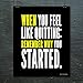 Focus and Zeal Hard Work Inspirational Posters; Motivational Success, Determination and Goal Quotes, 8x10 Inches, Set of 4