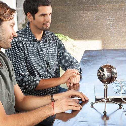 Blue Snowball USB-Mikrofon für Aufnahmen, Streaming, Podcasting, Gaming auf PC und Mac, Kondensatormikrofon mit Nieren- und Kugelcharakteristik und stilvollem Retro-Design - Silber