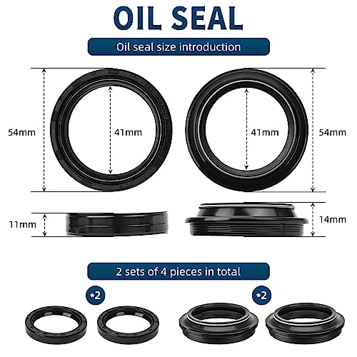 Image of 41mmx54mmx11mm fork oil seal&fork seals 51490-MN8-305 For Honda CBR600RR CBR600 RR CBR500R CRF250F CBF1000 CB600F Hornet CB650R for Kawasaki Ninja ZX6R ZX636 for Suzuki GSXR600 GSXR750 2006-2022