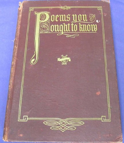 Poems You Ought to Know B000K6XIYO Book Cover