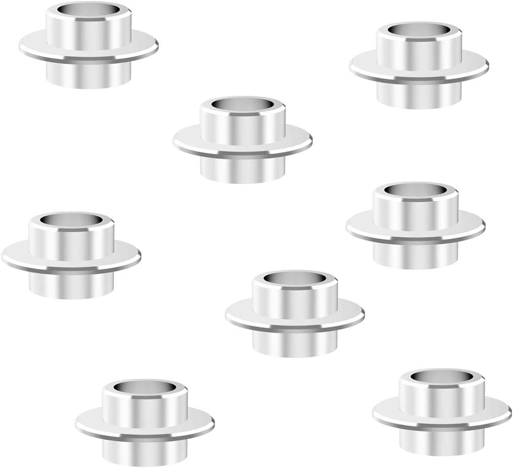 Aluminum spacers Skates 8-Pack Spacers for Inline Skate 8mm Axles Spacers (Silver)