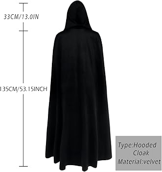 Amazon.co.jp: L'VOW バイキングフード付きケープ 中世ブラックケープ Amazon.co.jp: L'VOW バイキングフード付きケープ 中世ブラックケープ