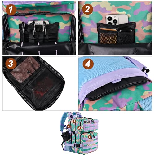 Image of LHI Tactical Military Backpack for Men and Women 25L /35L Army Assault Pack Bag Small Rucksack with Bottle Holder